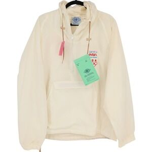 Vintage Charles River Apparel Evian USA Olympics Anorak Jacket Cream Mens Large